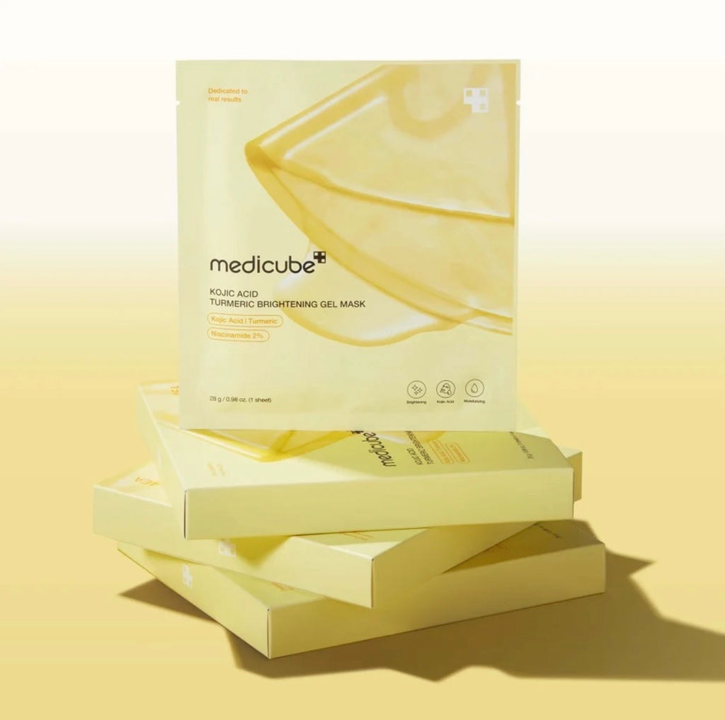 Medicube Kojic Acid Turmeric Brightening Gel Mask 28g (4pcs) – Dark Spot Correcting & Radiance‑Boosting Gel Sheet Mask (UK Stock)