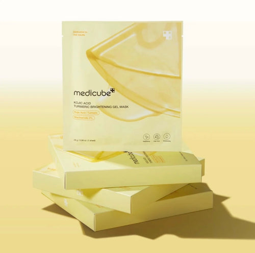 Medicube Kojic Acid Turmeric Brightening Gel Mask 28g (4pcs) – Dark Spot Correcting & Radiance‑Boosting Gel Sheet Mask (UK Stock)